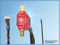 UNILog Stromsensor 400A mit 6mm LMT Goldkontakt (für Akkus mit Buchse am Pluspol)