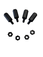 Kunstoff Abstandsbolzen M3 Abstandsmaß 12mm Innen/Außengewinde (4 stück)