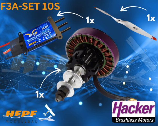 Hepf F3A Antriebsset Ibex115 Acro / Q80-14XS kv209 / Prop 20x13" F3A