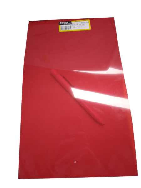 PVC rot-transparent 320x194x0,23mm