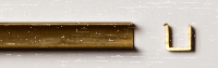 Messing U-Profil 2.5x1