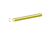 Messing Sechskant-Profil 1000x3,5mm