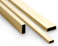 Vierkant FLACH-Messingrohr 11x2,2mm