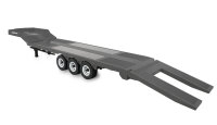 Tieflader-Sattelauflieger Dreiachser f&uuml;r Scania 1:18 silber