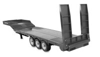 Tieflader-Sattelauflieger Dreiachser f&uuml;r Scania 1:18 silber