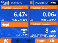 HEPF Voltario T30 Schalter und Telemetrie Überwachung der Stromversorgung im Modell