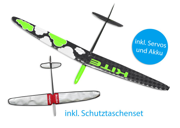 Kite PNP CFK DLG/F3K Strong Grün Cloud 1500mm inkl. Schutztaschen