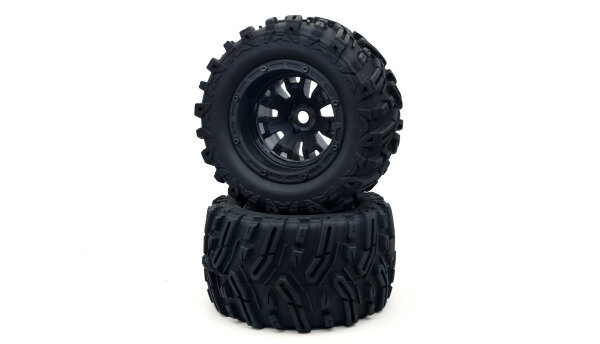 Komplettrad Set schwarz Mammoth, 2 St&uuml;ck