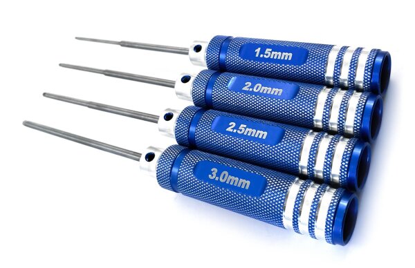 4-teiliges Sechskantstiftschlüsselset (Kugelkopf)