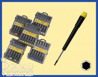 Elektronikerschraubendreherset, 6Stück, Sechskant, metrisch