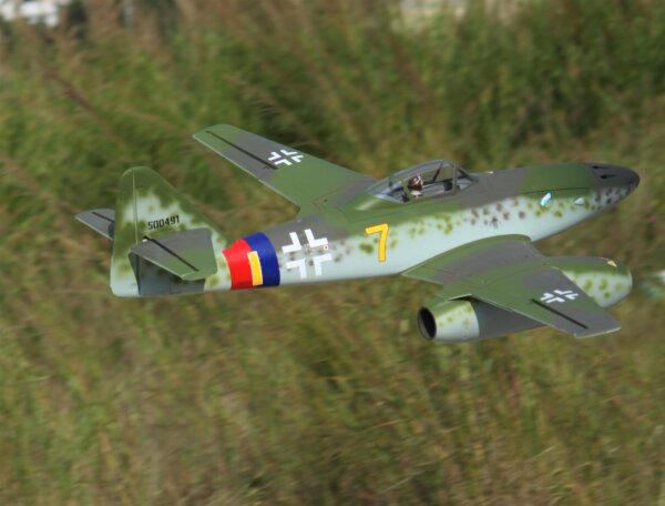 Freewing Messerschmitt Me 262 "Yellow 7" V2 Twin 70mm EDF Jet - PNP Inrunner Motor