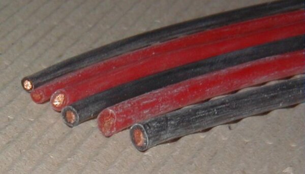 Silikonkabel 2,5mm² " EG" - extra geschmeidig in rot 1lfm