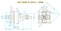 Prop Mitnehmer für Heckmontage für AXI2808/xx, 2814/xx V1