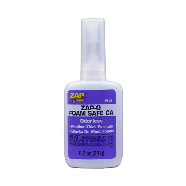 ZAP-O FOAM SAFE CA PT-25X Styro Sekundenkleber, 20g