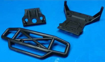 Vorderer Stoßfänger und Chassisplatte für DF-Models 1:10er u 1:8er Monster Truck