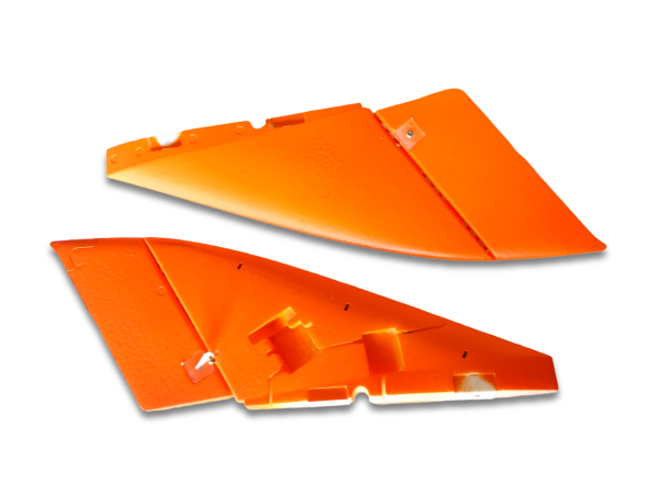 Flex Innovations Pirana Seitenleitwerk mit Ruder Orange