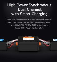 ISDT P10 Dual Smart Charger 1-6A 250W (x2) 10A (2x)  400W/16A parallel Ladegerät