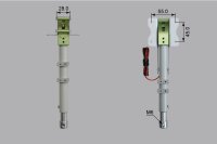 Phoenix elektrisches Einziehfahrwerk 2-Bein bis 14kg -