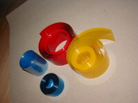 Schrumpfschlauch Flachmaß  68mm, transparent blaustich, hart PVC 1lfm