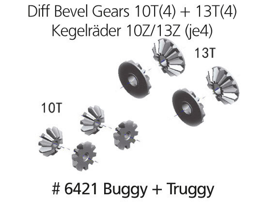 Kegelräder 10Z/13Z  (je4)  B+T