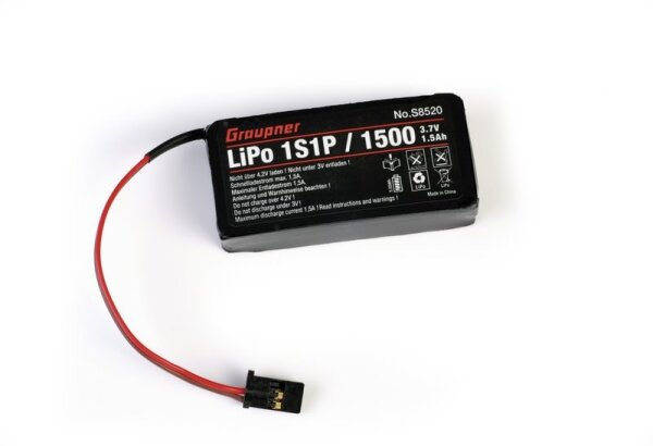 Graupner Senderakku LiPo 1S1P / 1500 TX 3,7V für MZ-12