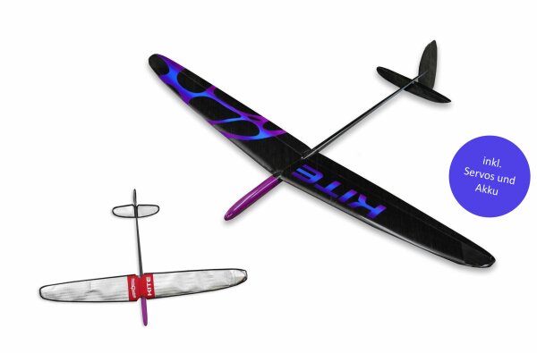 Kite PNP CFK DLG/F3K Violett/Blau zweiteilige Fläche 1500mm inkl. Schutztaschen