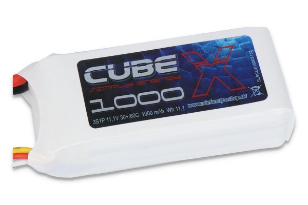 SLS X-CUBE 1000mAh 3S1P 11,1V 30C/60C