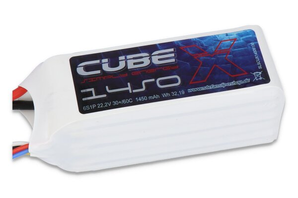 SLS X-CUBE 1450mAh 6S1P 22,2V 30C/60C