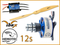 Hemotec/Ibex Antrieb für 3D Modelle mit ca. 2.2m Spannweite  für 12s Lipo