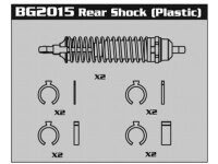 BG2015 14mm Stoßdämpfer hinten Shocks (Plastic) rear, 125mm L