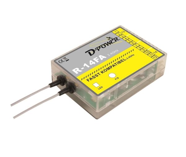 D-Power Empfänger 2.4 GHz R-14FA - FASST kompatibel