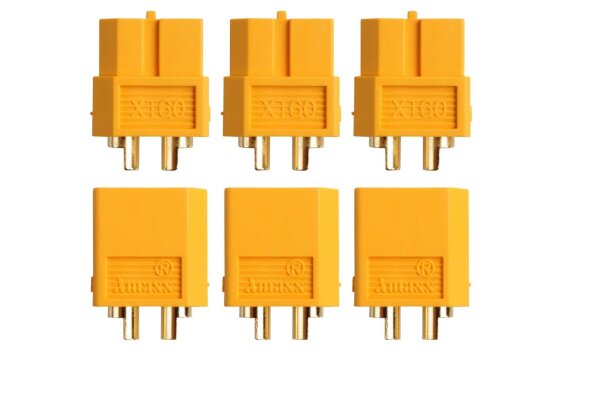 XT60 Präzisions-Hochstrom Stecker / Buchse, kurzschluss- und verpolungssicher 3 Paare