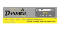 D-Power HD-4000 3S Lipo (11,1V) 30C mit XT 60 Stecker