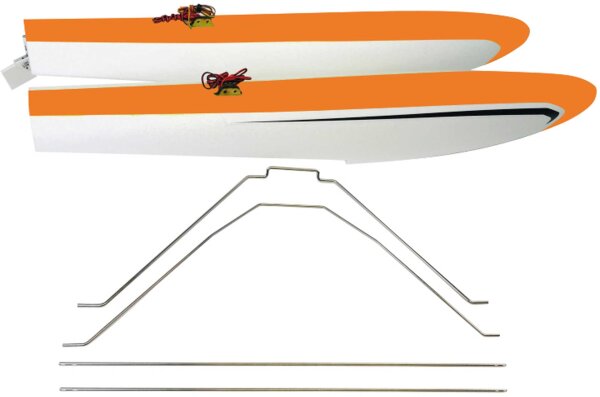 Flex Innovations Schwimmer SET RV-8 60E orange mit STREBEN mit LED