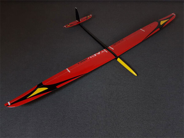 RCRCM E-Tabu Spw. 2.976m CFK+(Carbon) Rot/Schwarz mit Schutztaschen, RC Modell