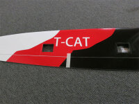 RCRCM T-Cat Spw. 1.88m GFK+ Rot/Schwarz mit Schutztaschen, Seglerversion