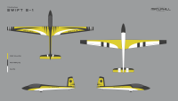 SWIFT S-1 V2 carbon 3,30m gelb/schwarz lackiert