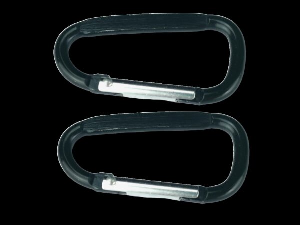 Karabiner 48mm schwarz Paar