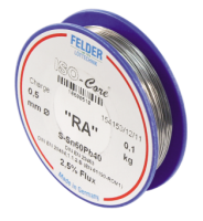 Lötzinn auf Rolle FELDER ISO-Core "RA", 0,5mm, 100g, bleihaltig (60%Sn 40%Pb)