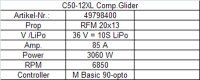 C50-12 XL + 6,7:1 Glider Competition