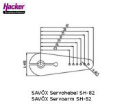 Aluminium Servohebel SH-82 (Einarm) für SAVÖX-Standardservos