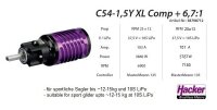 C54-1,5Y XL Glider 6,7:1 Competition Kv 1450