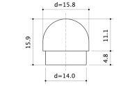 * Abdeckkappe XL (16mm) rund (2x gr&uuml;n)