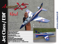 Sebart Avanti XS ARF 1,9m weis/blau neues Design