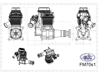 Fiala FM70S1-FS 4-Takt Benzinmotor 70ccm