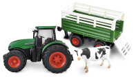 RC-Traktor mit Viehtransporter, Sound & Licht, 1:24 RTR grün