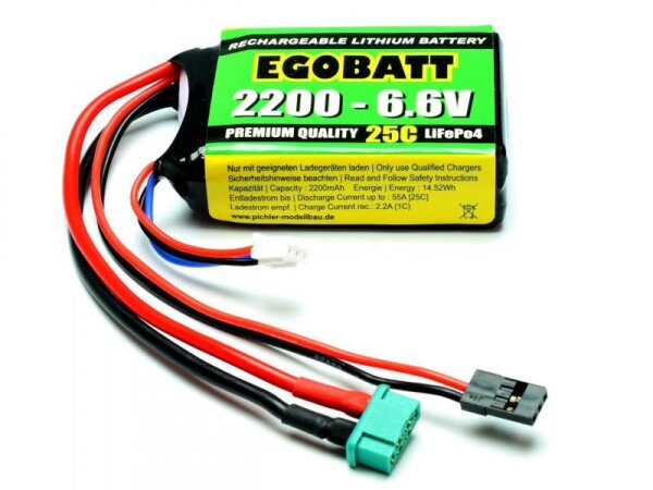 LiFe Battery EGOBATT 2200 - 6.6V (25C)