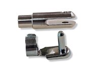 Alu-Gabelkopf M3 mit Federklappbolzen 4mm (10 Stück)