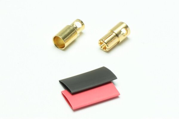 Goldstecker 6.0mm mit Schrumpfschlauch (VE=3 Paar)
