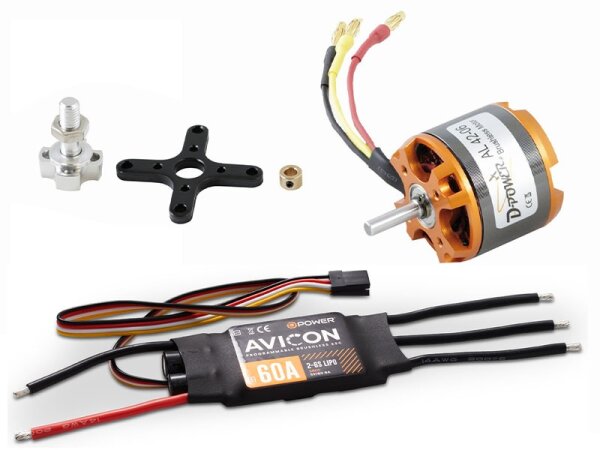 D-Power Brushless SET AL42-06 & AVICON 60A Regler